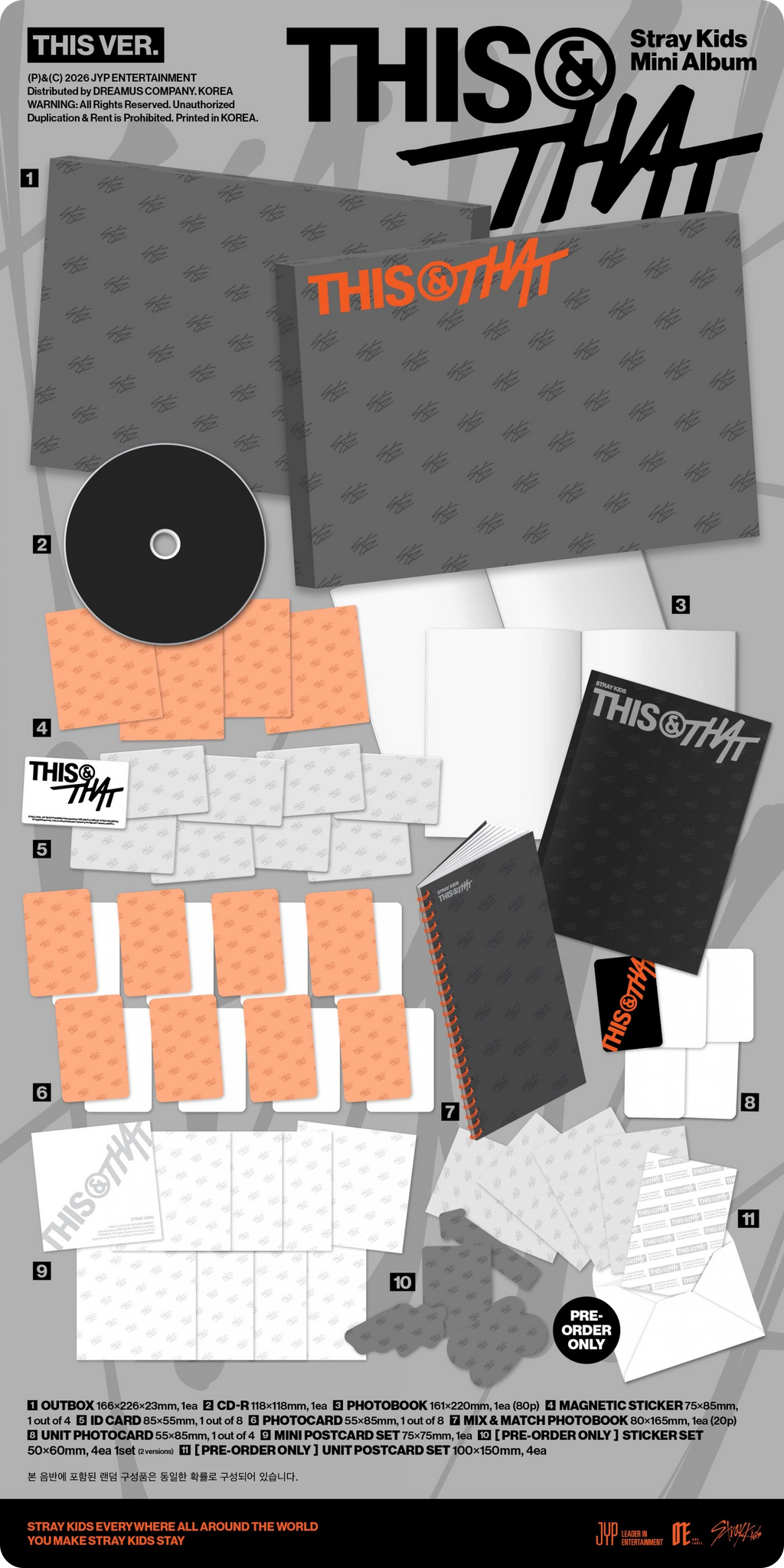 [PRE-ORDER + Optional Store Benefit] STRAY KIDS - 10th Mini Album "THIS & THAT" (THIS/THAT Version) - No store benefit