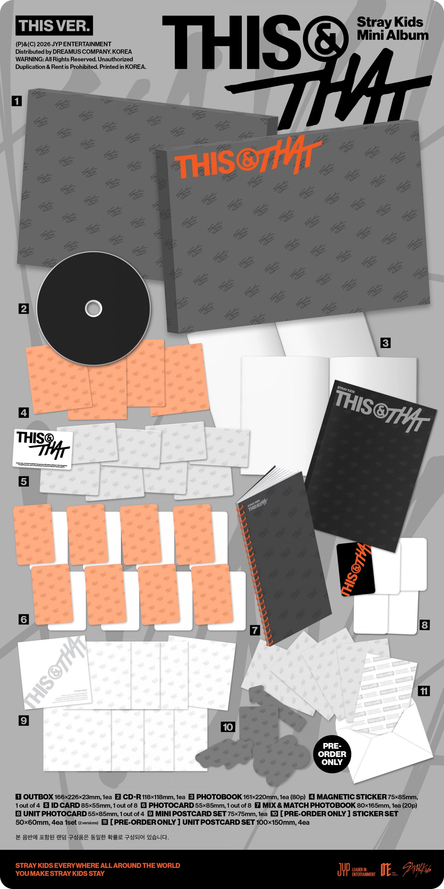 [PRE-ORDER + Optional Store Benefit] STRAY KIDS - 10th Mini Album "THIS & THAT" (THIS/THAT Version) - No store benefit